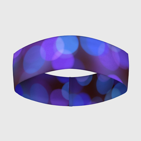 Повязка на голову 3D с принтом Фиолетовые блики (боке) в Санкт-Петербурге,  |  | Тематика изображения на принте: блики | боке | круги | размытие | фиолетовые