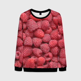 Мужской свитшот 3D с принтом Малина   ягоды , 100% полиэстер с мягким внутренним слоем | круглый вырез горловины, мягкая резинка на манжетах и поясе, свободная посадка по фигуре | еда | лесные ягоды | малина | малина текстура | малиновые | малиновый | фрукты и ягоды | ягода | ягода малина | ягоды
