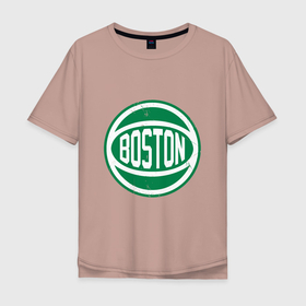 Мужская футболка хлопок Oversize с принтом Boston Ball , 100% хлопок | свободный крой, круглый ворот, “спинка” длиннее передней части | basketball | boston | celtics | game | nba | sport | баскетбол | баскетболист | бостон | игра | мяч | нба | селтикс | спорт | спортсмен