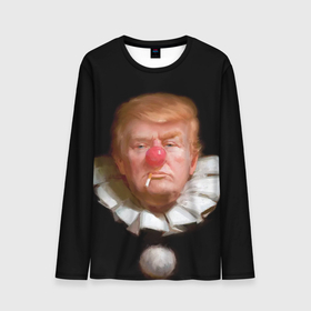 Мужской лонгслив 3D с принтом Дональд Трамп клоун в Санкт-Петербурге, 100% полиэстер | длинные рукава, круглый вырез горловины, полуприлегающий силуэт | america | donald trump | америка | дональд | дональд трамп | сша | трамп