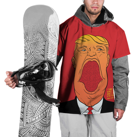 Накидка на куртку 3D с принтом Дональд Трамп на красном фоне в Екатеринбурге, 100% полиэстер |  | america | donald trump | америка | дональд | дональд трамп | сша | трамп