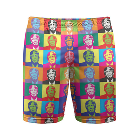 Мужские шорты спортивные с принтом Дональд Трамп, цветной паттерн в Белгороде,  |  | america | donald trump | америка | дональд | дональд трамп | сша | трамп