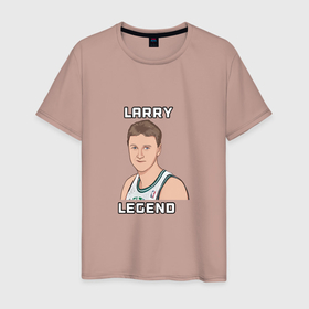 Мужская футболка хлопок с принтом Larry Legend , 100% хлопок | прямой крой, круглый вырез горловины, длина до линии бедер, слегка спущенное плечо. | basketball | game | nba | sport | баскетбол | баскетболист | бостон | игра | мяч | нба | спорт | спортсмен