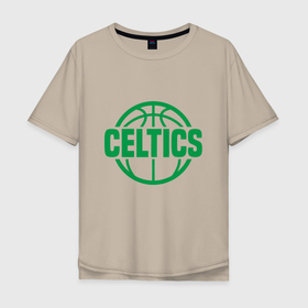 Мужская футболка хлопок Oversize с принтом Celtics Baller в Петрозаводске, 100% хлопок | свободный крой, круглый ворот, “спинка” длиннее передней части | basketball | game | nba | sport | баскетбол | баскетболист | бостон | игра | мяч | нба | спорт | спортсмен