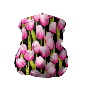 Бандана-труба 3D с принтом Цветы Розовые Тюльпаны в Белгороде, 100% полиэстер, ткань с особыми свойствами — Activecool | плотность 150‒180 г/м2; хорошо тянется, но сохраняет форму | flowers | summer | букет | лето | природа | растение | розовый | тюльпаны | флора | цветы