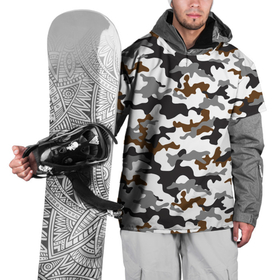 Накидка на куртку 3D с принтом Камуфляж Чёрно Белый | Camouflage Black White в Петрозаводске, 100% полиэстер |  | black | camo | camouflage | white | белый | камуфляж | чёрный