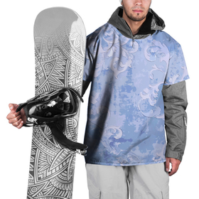 Накидка на куртку 3D с принтом Винтажный растительный летний орнамент , 100% полиэстер |  | fashion | ornament | pattern | summer | vintage | винтаж | лето | мода | орнамент | узор