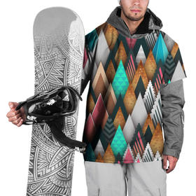 Накидка на куртку 3D с принтом Абстрактный цветной лес , 100% полиэстер |  | colours | forest | абстракция | лес | цвета