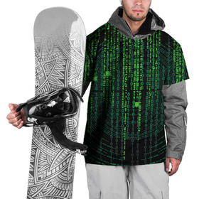 Накидка на куртку 3D с принтом Бинарная матрица в Белгороде, 100% полиэстер |  | Тематика изображения на принте: бинарная | бинарный | код | матрица | шматрица