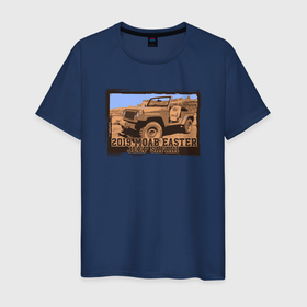 Мужская футболка хлопок с принтом JEEP    ДЖИП в Кировске, 100% хлопок | прямой крой, круглый вырез горловины, длина до линии бедер, слегка спущенное плечо. | jeep | авто | автомобиль | джип | путешествие