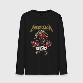 Мужской лонгслив хлопок с принтом Metallica Череп в Екатеринбурге, 100% хлопок |  | heavy | heavy metal | metal | metalica | metallica | trash metal | джеймс | кирк | ларс | мастейн | метал | металика | металл | металлика | музыка | ньюстед | рок | трухильо | ульрихт | хеви | хэви | хэммет | хэтфилд