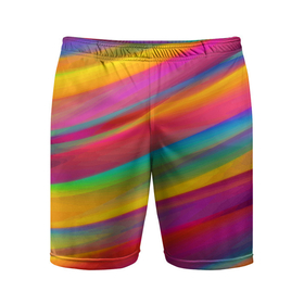 Мужские шорты спортивные с принтом Красочный летний паттерн   Цветные полосы ,  |  | Тематика изображения на принте: abstraction | color | fashion | pattern | stripes | summer | абстракция | лето | мода | паттерн | полосы | цвет