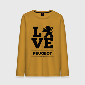 Мужской лонгслив хлопок с принтом Peugeot Love Classic , 100% хлопок |  | auto | brand | logo | love | peugeot | symbol | авто | бренд | лого | пежо | символ