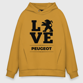 Мужское худи Oversize хлопок с принтом Peugeot Love Classic в Кировске, френч-терри — 70% хлопок, 30% полиэстер. Мягкий теплый начес внутри —100% хлопок | боковые карманы, эластичные манжеты и нижняя кромка, капюшон на магнитной кнопке | auto | brand | logo | love | peugeot | symbol | авто | бренд | лого | пежо | символ