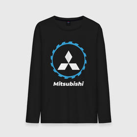 Мужской лонгслив хлопок с принтом Mitsubishi в стиле Top Gear , 100% хлопок |  | auto | brand | gear | logo | mitsubishi | symbol | top | авто | бренд | гир | лого | митсубиси | мицубиси | символ | топ