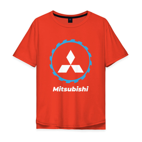 Мужская футболка хлопок Oversize с принтом Mitsubishi в стиле Top Gear , 100% хлопок | свободный крой, круглый ворот, “спинка” длиннее передней части | auto | brand | gear | logo | mitsubishi | symbol | top | авто | бренд | гир | лого | митсубиси | мицубиси | символ | топ