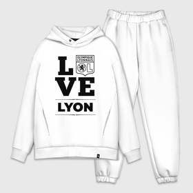 Мужской костюм хлопок OVERSIZE с принтом Lyon Love Классика в Новосибирске,  |  | club | football | logo | love | lyon | lyonnais | olympique | клуб | лион | лого | мяч | символ | спорт | футбол | футболист | футболисты | футбольный