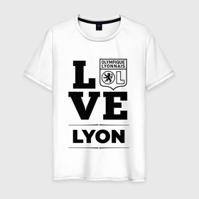 Мужская футболка хлопок с принтом Lyon Love Классика в Новосибирске, 100% хлопок | прямой крой, круглый вырез горловины, длина до линии бедер, слегка спущенное плечо. | Тематика изображения на принте: club | football | logo | love | lyon | lyonnais | olympique | клуб | лион | лого | мяч | символ | спорт | футбол | футболист | футболисты | футбольный