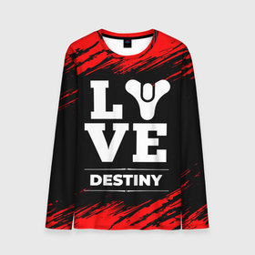 Мужской лонгслив 3D с принтом Destiny Love Классика , 100% полиэстер | длинные рукава, круглый вырез горловины, полуприлегающий силуэт | destiny | logo | love | дестини | игра | игры | краска | лого | логотип | символ