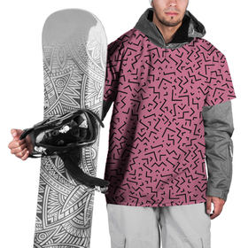 Накидка на куртку 3D с принтом Минималистический паттерн на розовом фоне в Кировске, 100% полиэстер |  | fashion | minimalism | pattern | минимализм | мода | паттерн