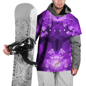 Накидка на куртку 3D с принтом Crystal Galaxy в Белгороде, 100% полиэстер |  | абстракция | будущее | кристаллы | психоделика | фракталы | фрактальная | шестиугольник | шестиугольники