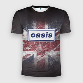 Мужская футболка 3D Slim с принтом OASIS   брит поп в Курске, 100% полиэстер с улучшенными характеристиками | приталенный силуэт, круглая горловина, широкие плечи, сужается к линии бедра | britpop | gallagher | oasis | rock | rock group | бритпоп | лиам | ноэл | оазис | рок | рок группа