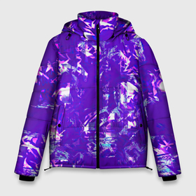 Мужская зимняя куртка 3D с принтом Psychedelic abstract в Тюмени, верх — 100% полиэстер; подкладка — 100% полиэстер; утеплитель — 100% полиэстер | длина ниже бедра, свободный силуэт Оверсайз. Есть воротник-стойка, отстегивающийся капюшон и ветрозащитная планка. 

Боковые карманы с листочкой на кнопках и внутренний карман на молнии. | Тематика изображения на принте: без лишнего | на каждый день | на лето | неон | рисунок | текстура | узор | узоры | фиолетовая | фиолетовый | яркая | яркий