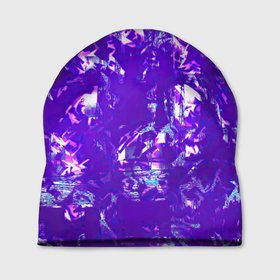 Шапка 3D с принтом Psychedelic abstract в Санкт-Петербурге, 100% полиэстер | универсальный размер, печать по всей поверхности изделия | без лишнего | на каждый день | на лето | неон | рисунок | текстура | узор | узоры | фиолетовая | фиолетовый | яркая | яркий