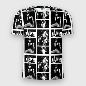 Мужская футболка 3D Slim с принтом MICK JAGGER MUSICIAN в Санкт-Петербурге, 100% полиэстер с улучшенными характеристиками | приталенный силуэт, круглая горловина, широкие плечи, сужается к линии бедра | 60 е | 70 е | 80 е | британцы | гитара | группа | классика | мик джаггер | музыка | песня | ретро