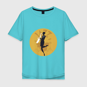 Мужская футболка хлопок Oversize с принтом Jazz Woman , 100% хлопок | свободный крой, круглый ворот, “спинка” длиннее передней части | jazz | music | африка | блюз | джаз | мелодия | музыка | музыкант | оркестр | саксофон | труба