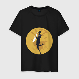 Мужская футболка хлопок с принтом Jazz Woman в Кировске, 100% хлопок | прямой крой, круглый вырез горловины, длина до линии бедер, слегка спущенное плечо. | jazz | music | африка | блюз | джаз | мелодия | музыка | музыкант | оркестр | саксофон | труба