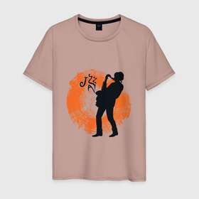 Мужская футболка хлопок с принтом Jazz Fan в Тюмени, 100% хлопок | прямой крой, круглый вырез горловины, длина до линии бедер, слегка спущенное плечо. | jazz | music | африка | блюз | джаз | мелодия | музыка | музыкант | оркестр | пианино | саксофон | труба | фортепиано