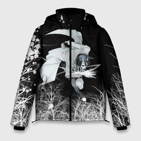 Мужская зимняя куртка 3D с принтом Белый Неон над лесом | White Neon в Новосибирске, верх — 100% полиэстер; подкладка — 100% полиэстер; утеплитель — 100% полиэстер | длина ниже бедра, свободный силуэт Оверсайз. Есть воротник-стойка, отстегивающийся капюшон и ветрозащитная планка. 

Боковые карманы с листочкой на кнопках и внутренний карман на молнии. | Тематика изображения на принте: game | games | neon white | белый неон | игра | игры | неон вайт