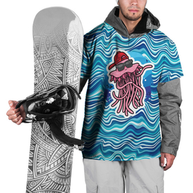 Накидка на куртку 3D с принтом милый   осьминог в Петрозаводске, 100% полиэстер |  | Тематика изображения на принте: кальмар | лето | море | океан | осьминог