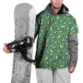 Накидка на куртку 3D с принтом Веселый авокадо в Новосибирске, 100% полиэстер |  | авокадо | веселый | детский | зеленый | летний принт | пляжный стиль | позитивные авокадо