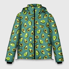 Мужская зимняя куртка 3D с принтом Веселый авокадо в Тюмени, верх — 100% полиэстер; подкладка — 100% полиэстер; утеплитель — 100% полиэстер | длина ниже бедра, свободный силуэт Оверсайз. Есть воротник-стойка, отстегивающийся капюшон и ветрозащитная планка. 

Боковые карманы с листочкой на кнопках и внутренний карман на молнии. | авокадо | веселый | детский | зеленый | летний принт | пляжный стиль | позитивные авокадо
