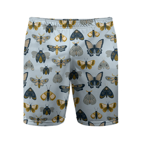 Мужские шорты спортивные с принтом Мистические бабочки мотыльки на голубом фоне ,  |  | Тематика изображения на принте: бабочки | мистика | мистические мотыльки | мистический | мистический бабочки | мотыльки | эзотерика | эзотерический