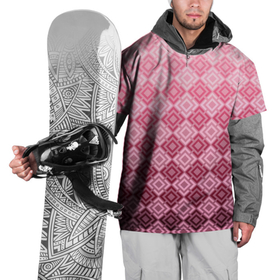 Накидка на куртку 3D с принтом Розовый геометрический градиентный узор в Екатеринбурге, 100% полиэстер |  | geometric | geometric pink | геомметрический узор | градиент | клетка | розовый