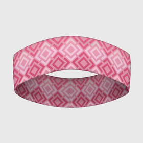 Повязка на голову 3D с принтом Розовый геометрический градиентный узор в Белгороде,  |  | geometric | geometric pink | геомметрический узор | градиент | клетка | розовый