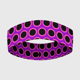 Повязка на голову 3D с принтом Розовые круги в Курске,  |  | круги | пурпурный | розово фиолетовый | розовый | фиолетовый
