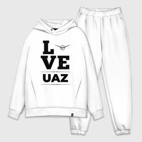 Мужской костюм хлопок OVERSIZE с принтом UAZ Love Classic в Екатеринбурге,  |  | Тематика изображения на принте: auto | brand | logo | love | symbol | uaz | авто | бренд | лого | символ | уаз