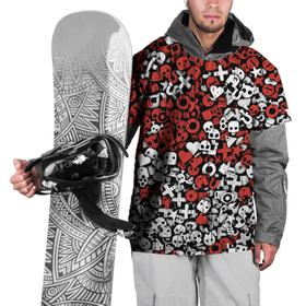 Накидка на куртку 3D с принтом Красно белые знаки LDR в Курске, 100% полиэстер |  | Тематика изображения на принте: death | ldr | love | robots | занаки | значки | иконки | лср | любовь | паттерн | роботы | сериал | узор
