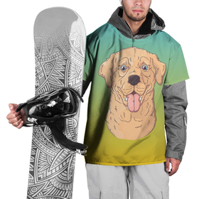 Накидка на куртку 3D с принтом Морда пса  Лабрадор в Екатеринбурге, 100% полиэстер |  | лабрадор | пес | песик | собака | собачка
