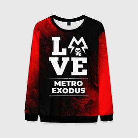 Мужской свитшот 3D с принтом Metro Exodus Love Классика в Екатеринбурге, 100% полиэстер с мягким внутренним слоем | круглый вырез горловины, мягкая резинка на манжетах и поясе, свободная посадка по фигуре | exodus | hyperbeast | logo | love | metro | metro exodus | игра | игры | лого | логотип | метро | символ | эксодус