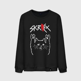Мужской свитшот хлопок с принтом Skrillex Рок кот в Тюмени, 100% хлопок |  | rock | skrillex | музыка | рок | рок кот | роккот | скриллекс