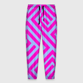 Мужские брюки 3D с принтом Trend pattern в Петрозаводске, 100% полиэстер | манжеты по низу, эластичный пояс регулируется шнурком, по бокам два кармана без застежек, внутренняя часть кармана из мелкой сетки | blue | gradient | pink | градиент | розовый | тренд | трендовые цвета