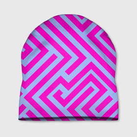Шапка 3D с принтом Trend pattern , 100% полиэстер | универсальный размер, печать по всей поверхности изделия | blue | gradient | pink | градиент | розовый | тренд | трендовые цвета