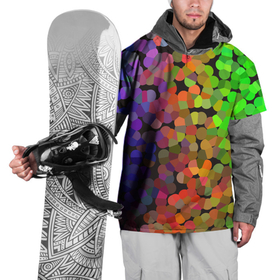 Накидка на куртку 3D с принтом Яркая палитра красок   блики , 100% полиэстер |  | краски | мозаика | палитра | пятна | радуга | яркое
