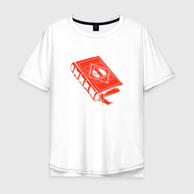 Мужская футболка хлопок Oversize с принтом Redfall book в Новосибирске, 100% хлопок | свободный крой, круглый ворот, “спинка” длиннее передней части | bethesda | game | games | redfall | бесезда | игра | игры | рэдфол