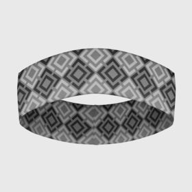 Повязка на голову 3D с принтом Геометрический узор в серых тонах градиент в Санкт-Петербурге,  |  | geometric | gradient | trendy | геометрический узор | градиент | серый | черно белый
